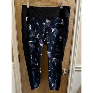 Torrid Disney Villains Ursula Active Legging With Pockets 3X Black Purple